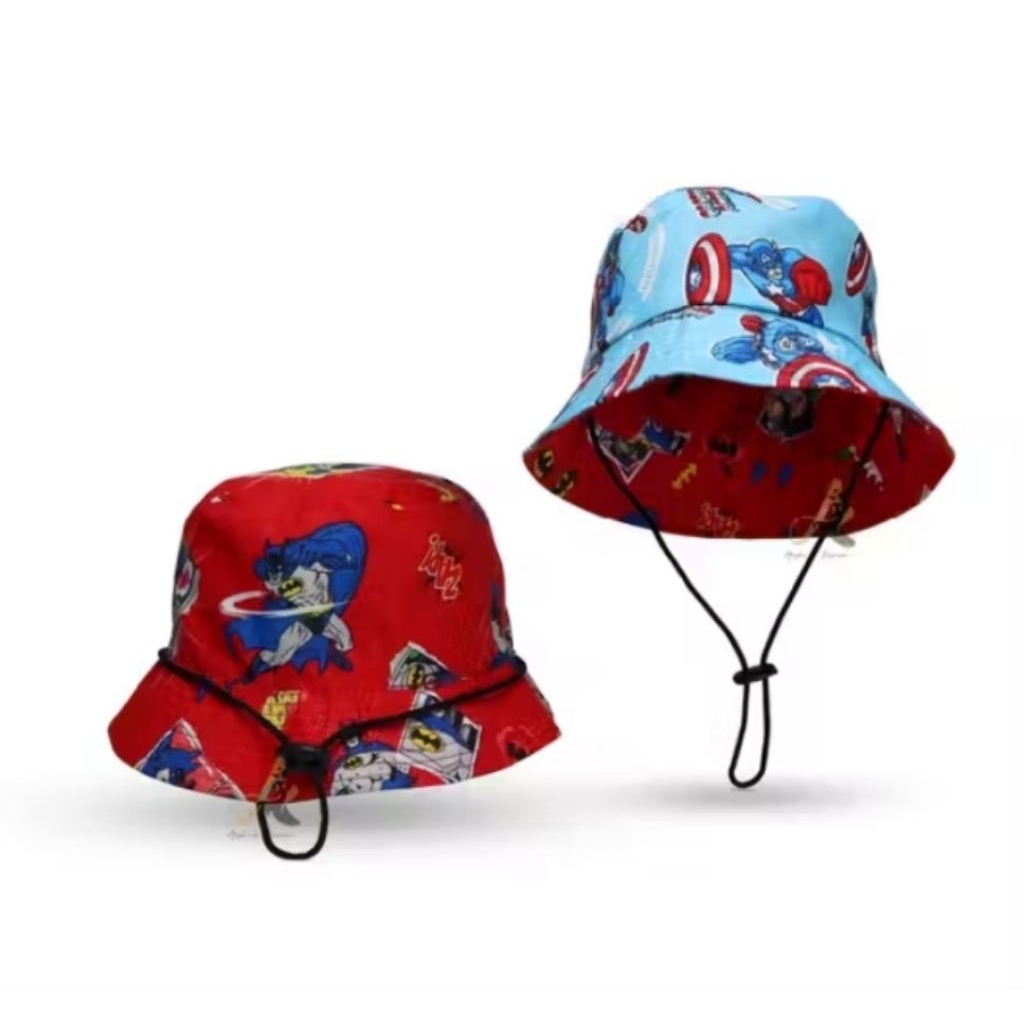 topi backet kalakter anak