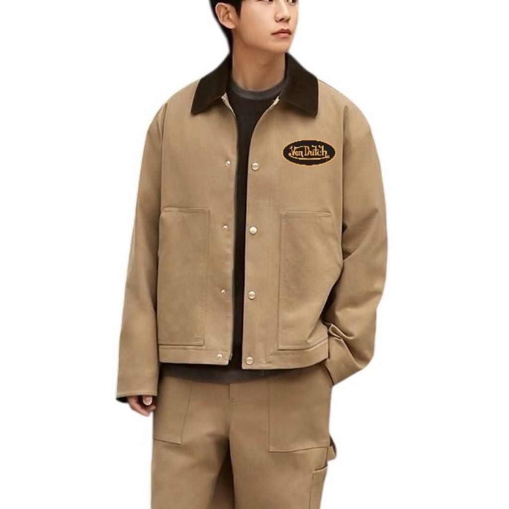 SEPTIAN Work Jacket Boxy Kanvas Kemeja Lengan Panjang Pria