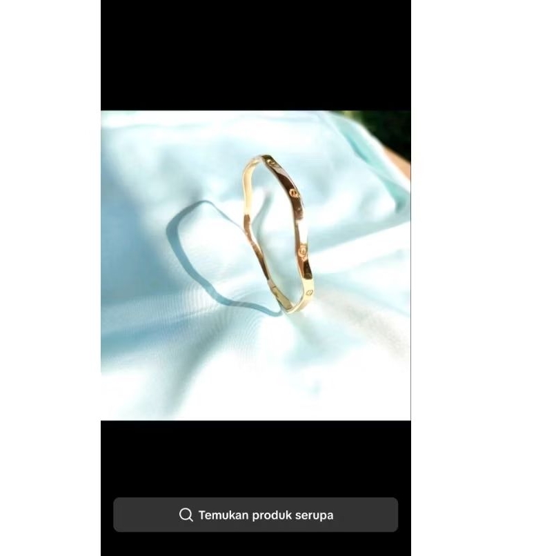 Gelang certair gelombang asli swasa anti karat