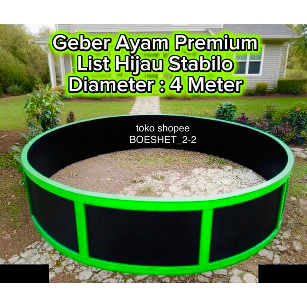 Ring aduan ayam geber ayam aduan kalang ayam diameter 3 list hijau bahan spon eva premium ketebalan 
