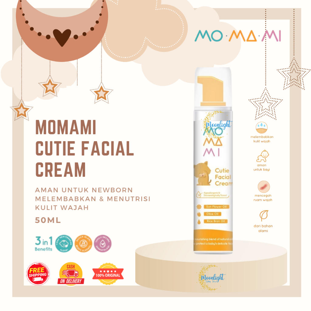 Momami Baby Cutie Facial Cream - Lotion & Cream Bayi 50g