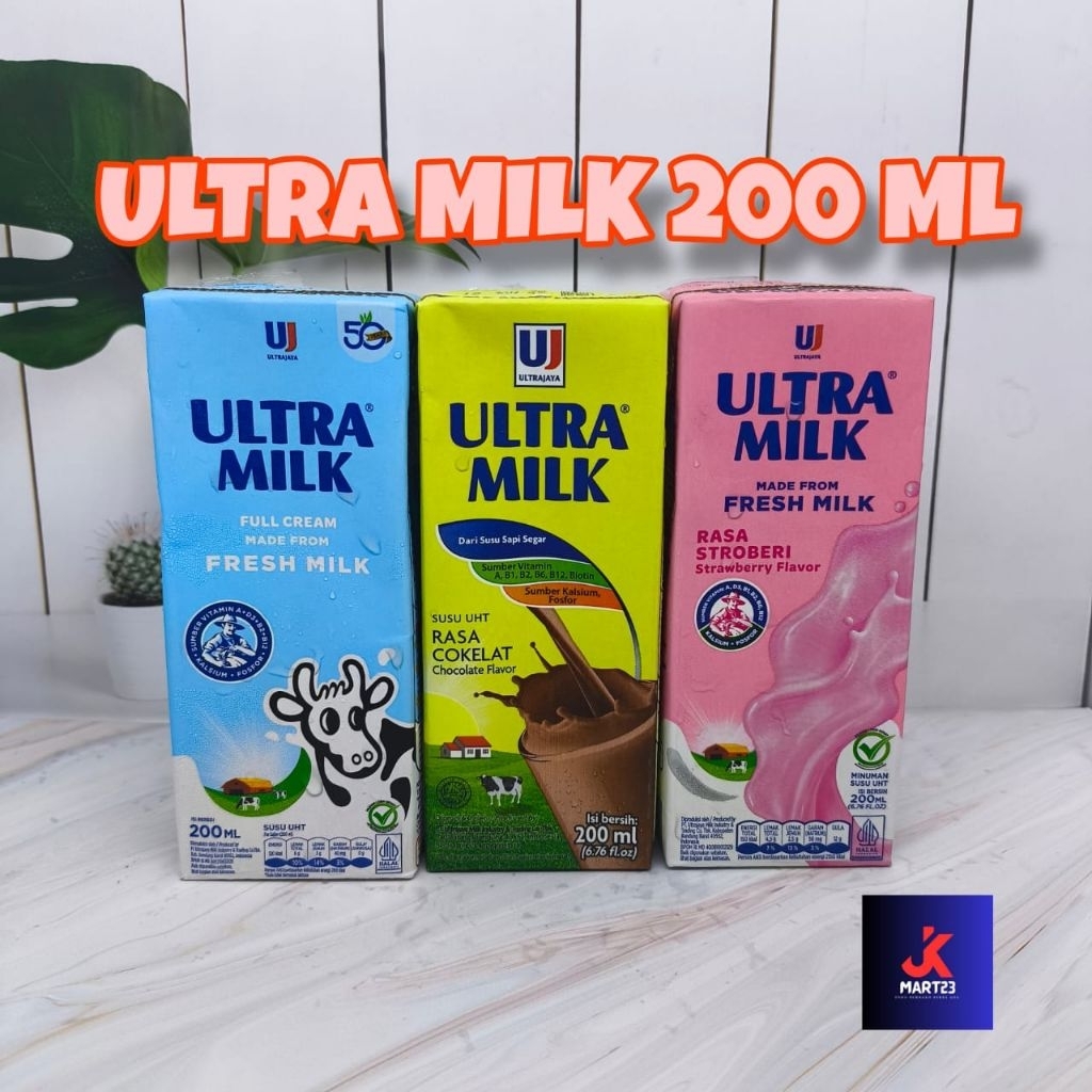 SUSU UHT ULTRA MILK 200 ML KEMASAN 1 DUS