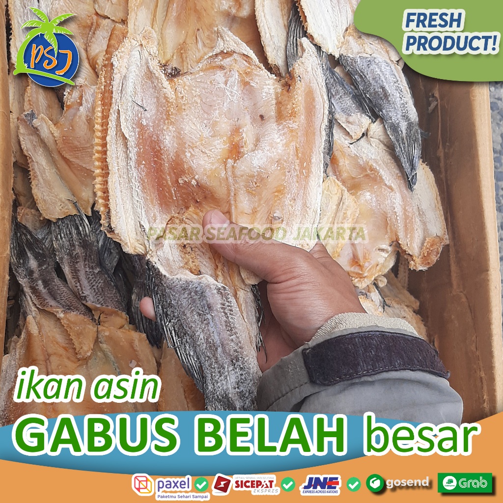 Ikan Asin Gabus Belah Grade Super 1 kg – Daging Tebal, Bersih | Ikan Asin Gabus Belah Premium | gabu