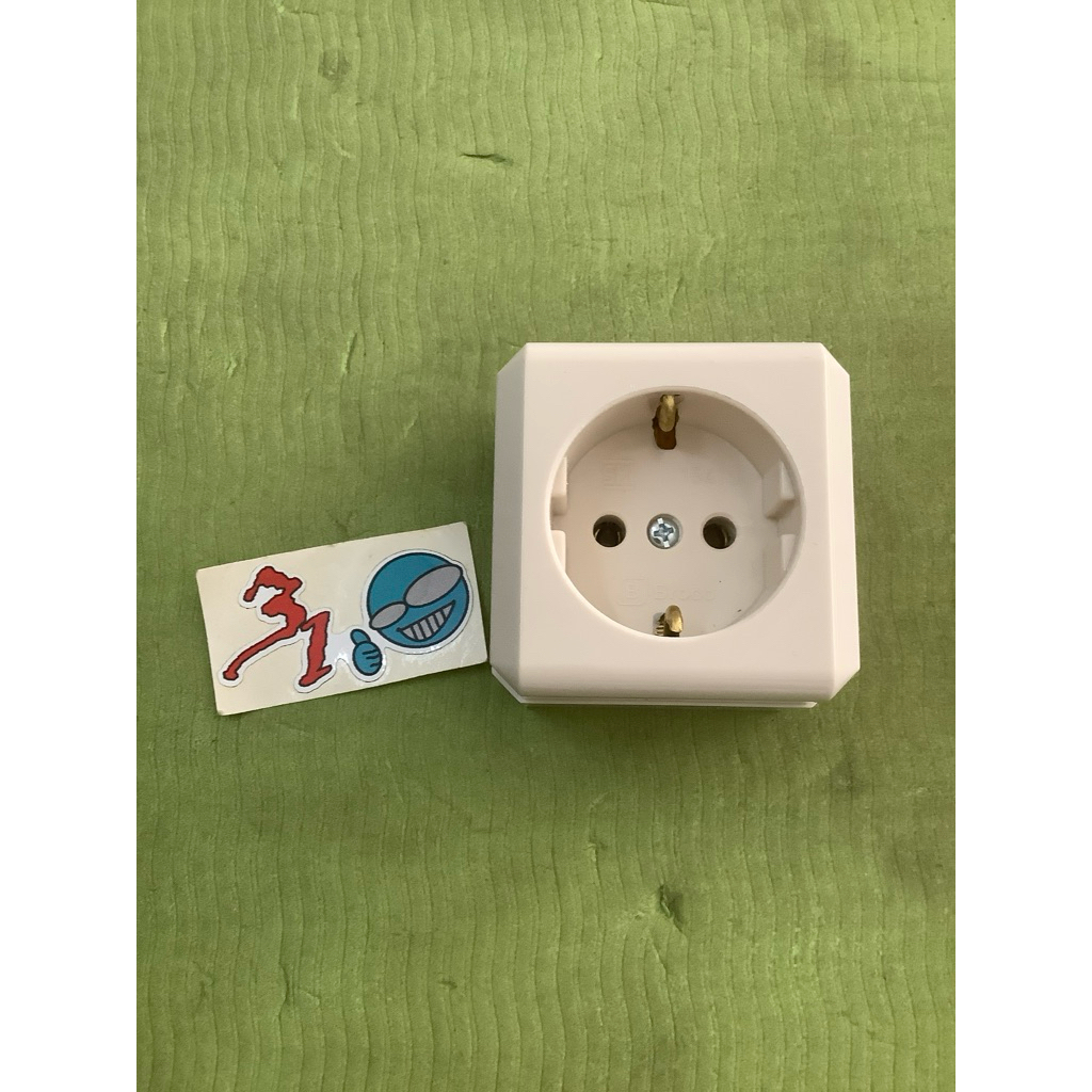 stopkontak stop kontak broco 1 lubang OB tempel