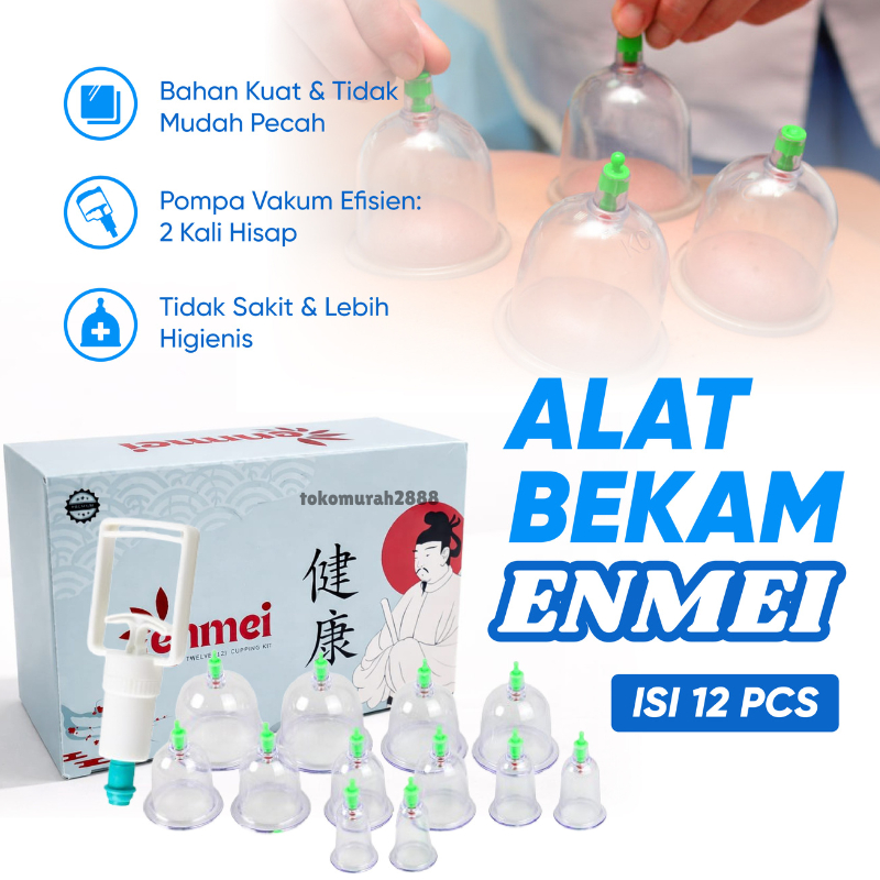Alat Bekam Kop Angin Isi 12/Alat Kop Angin Lengkap/Kop Angin isi 12