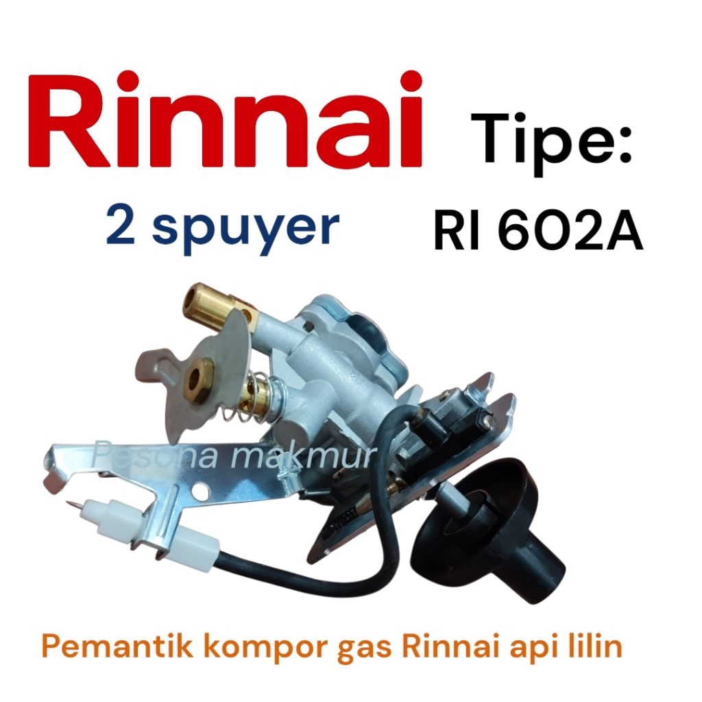 Pemantik kompor gas Rinnai RI-602A Double spuyer api lilin