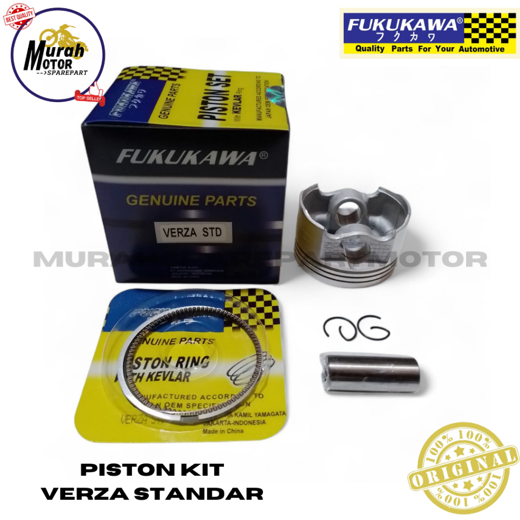 PISTON KIT LENGKAP PLUS RING SEHER VERZA STANDAR 0.50 FUKUKAWA ENR