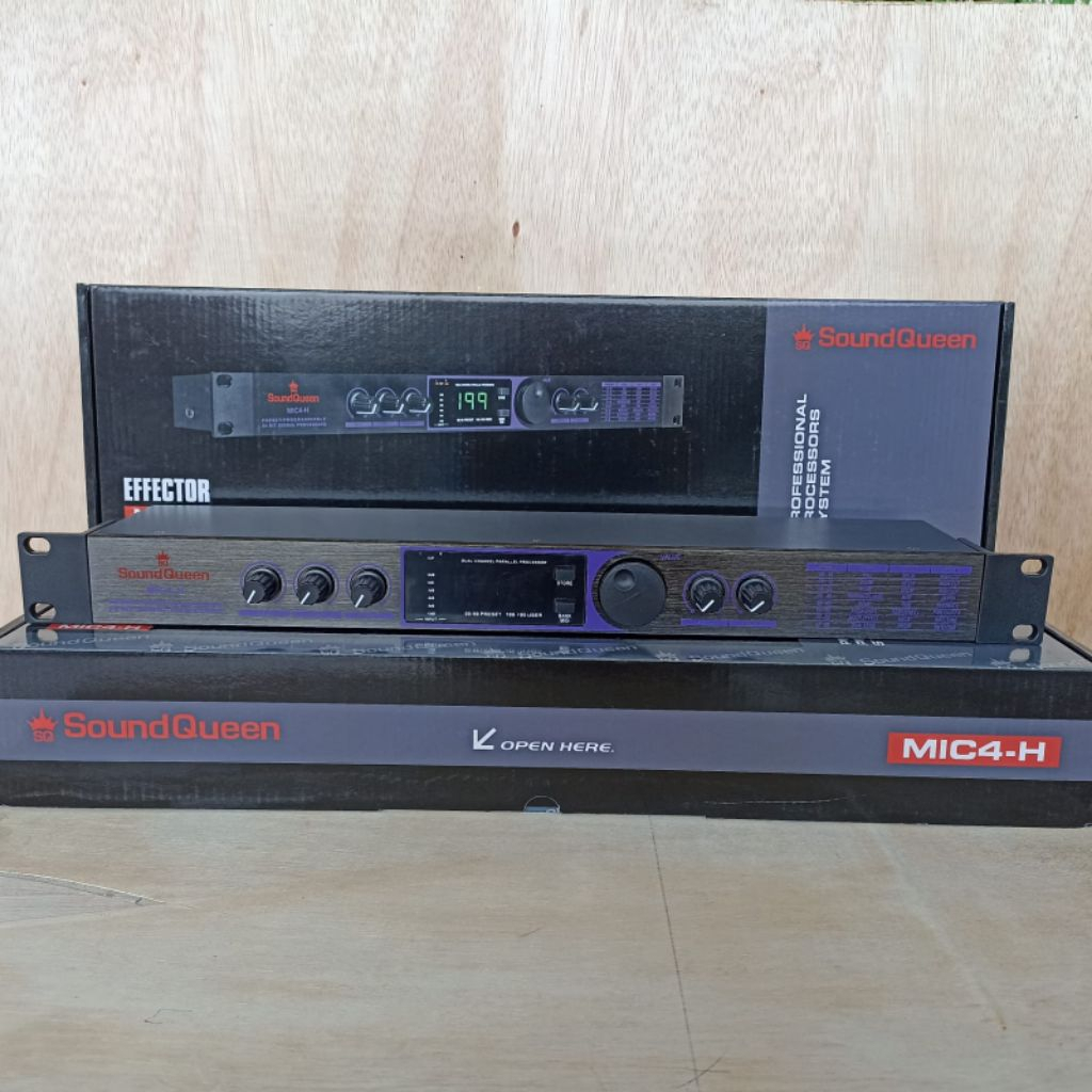 Efek vokal soundqueen mic4-H effect vocal hitam MIC4-H
