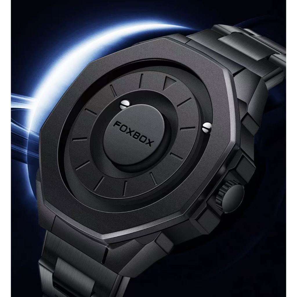 FOXBOX/Non Mirror Magnetic Ball Quartz Watch Steel Strip Men's Trendy Fashion Personalized Watch Stu