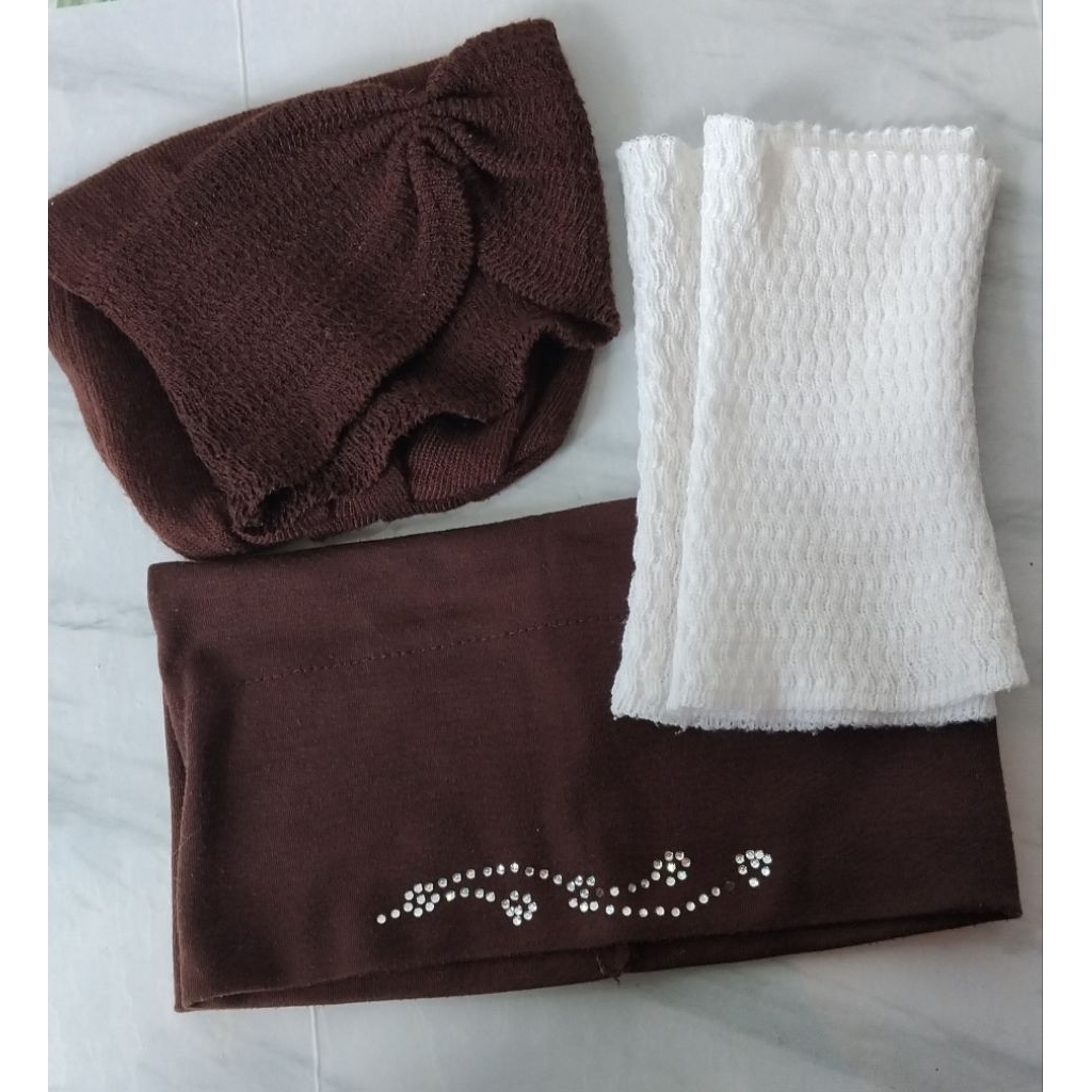 PRELOVED CIPUT/ INNER HIJAB 5k DAPAT 3pcs