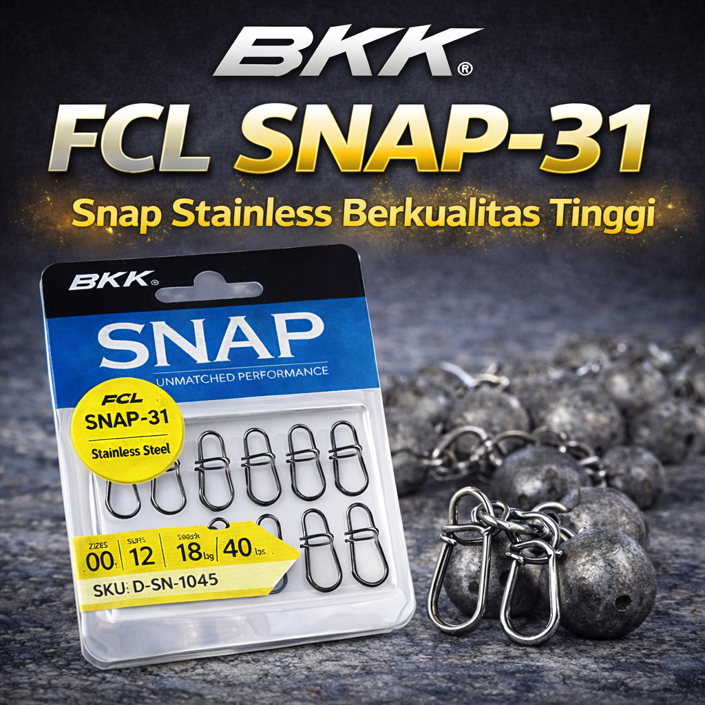 BKK FCL SNAP-31 | Snap Pancing Premium Super Kuat & Anti Karat | Lure Connector Praktis Size 00, 0, 