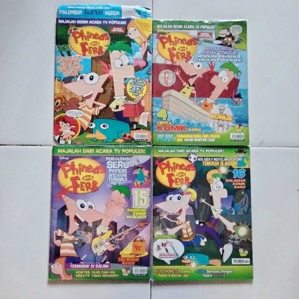 Paket Majalah Disney - Phineas and Ferb -  4 Edisi