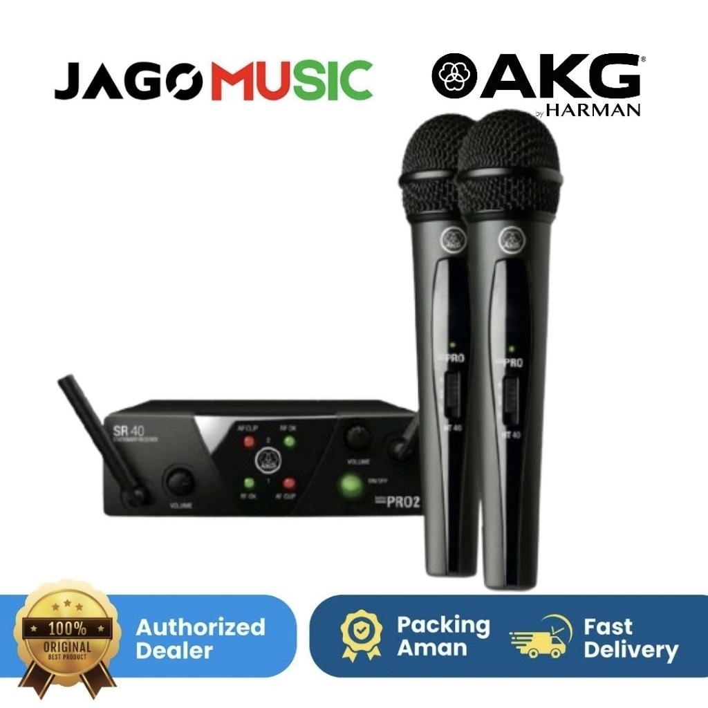 Microphone Mic Wireless AKG WMS40 WMS 40 PRO 2 Isi 2 Mic Original