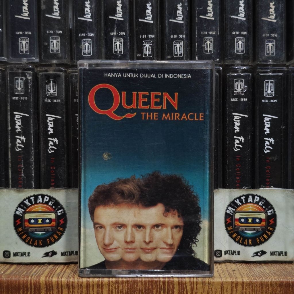 Kaset - Queen - The Miracle (Rilisan Awal) - Kaset Pita - Radio Tape - Radio - Pemutar Kaset - Retro
