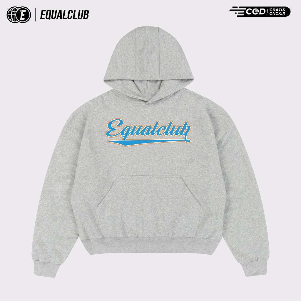 Equalclub - Hoodie Boxy ESCALATE sweater hodi oversize unisex pria wanita kalcer outfit skena