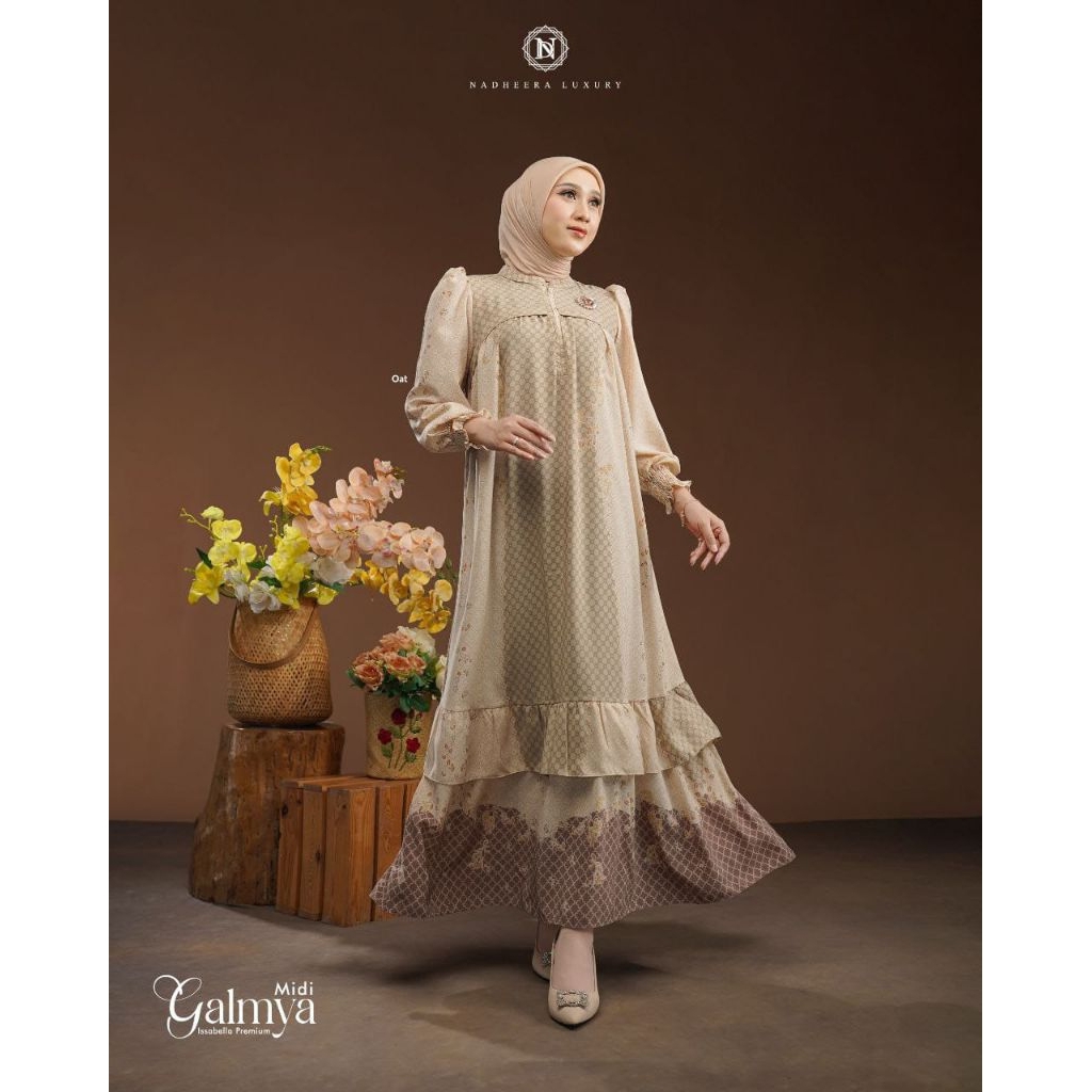 GALMYA MIDI DRESS||MIDI DRESS ISSABELLA PREMIUM||NADHEERA LUXURY