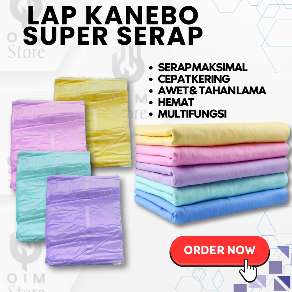 Lap Kanebo Refill Daya Serap Tinggi serat Lembut dan Kuat tebal 2mm Kanebo Plas Chamois 42 x 31.5 cm