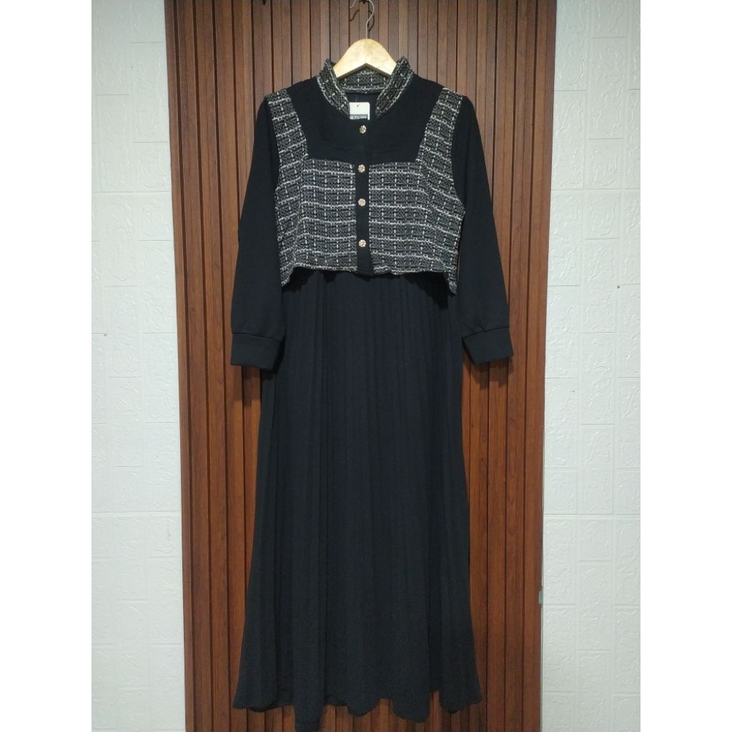 Gamis Knit Plisket L300 Gamis knit Gamis Plisket Gamis Lebaran Gamis Knit