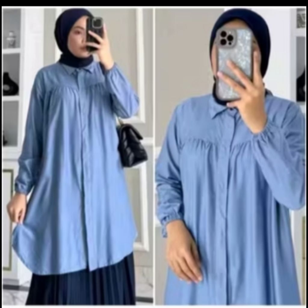 KEISYA TUNIK POLOS RAYON WANITA KEKINIAN // ATASAN TUNIK RAYON TERBARU