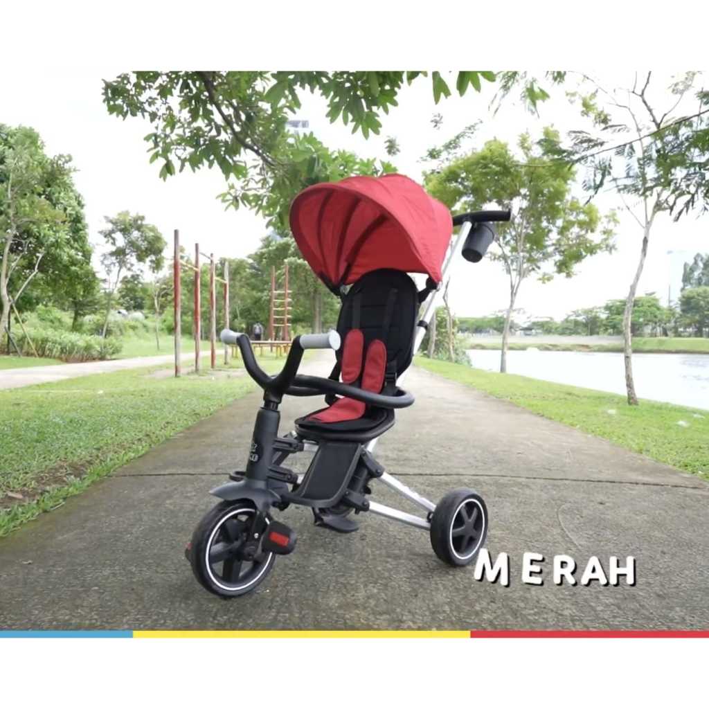 Sepeda Anak Roda 3 Bisa Dilipat lipat Premium Sepeda Stroller Anak IORA PMB T12 ORIGINAL