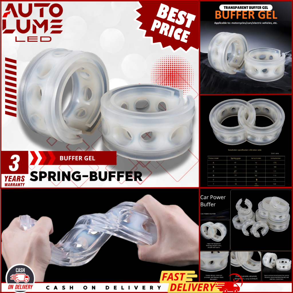 AUTOLUME PAKET DEPAN/BELAKANG SPRING BUFFER UNIVERSAL DAMPER PEREDAM GETARAN