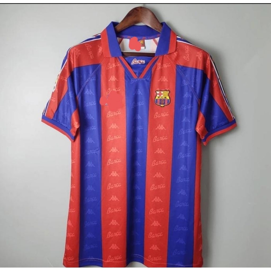 Jersey Kaos Baju Sepak Bola Barcona Barca Barka Barce Home Away 3rd Third Biru Merah Ronaldo Retro K