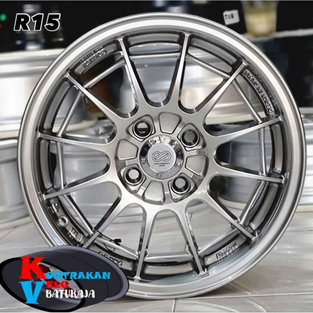 Velg Enkei Spider R15 Polish 4x100 ( AGYA AYLA CALYA SIGRA JAZZ YARIS BRIO AVANZA XENIA DLL)