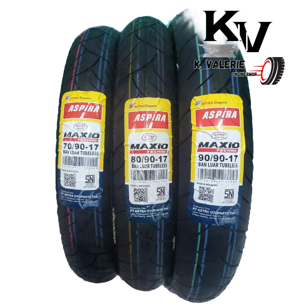 Ban Belakang Tubeless Motor Bebek Supra x 125 Vixion Gtr Ring 17 Aspira Maxio Techno 80/90-17