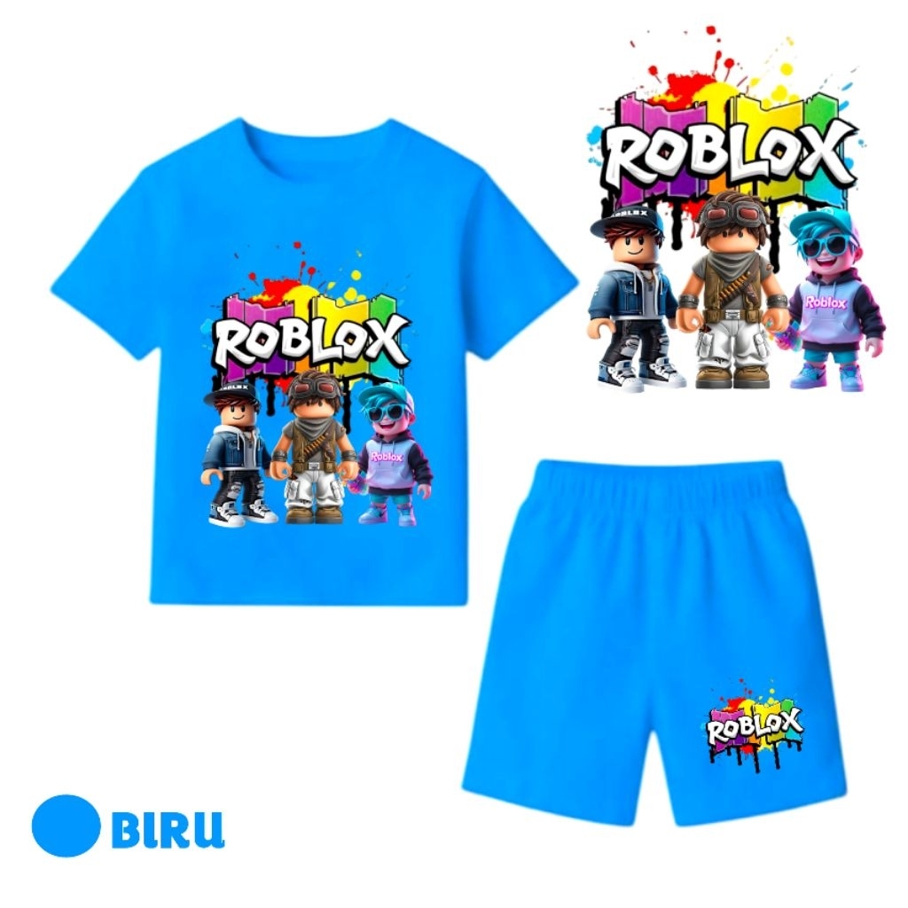 Baju Setelan Anak Laki - Laki Motif Roblox
