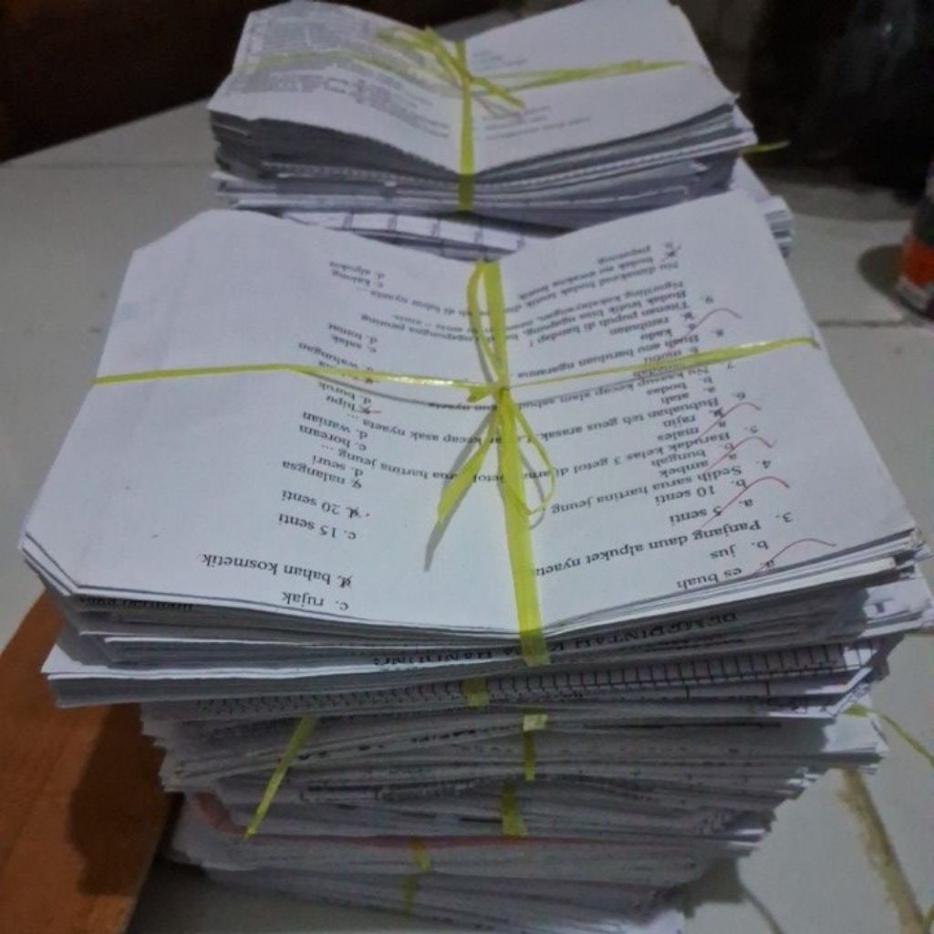 Bungkus Gorengan/Makanan dan Kertas Bekas HVS F4 Satu Sisi Kosong 1kg - Bersih, Satu sisi Kosong