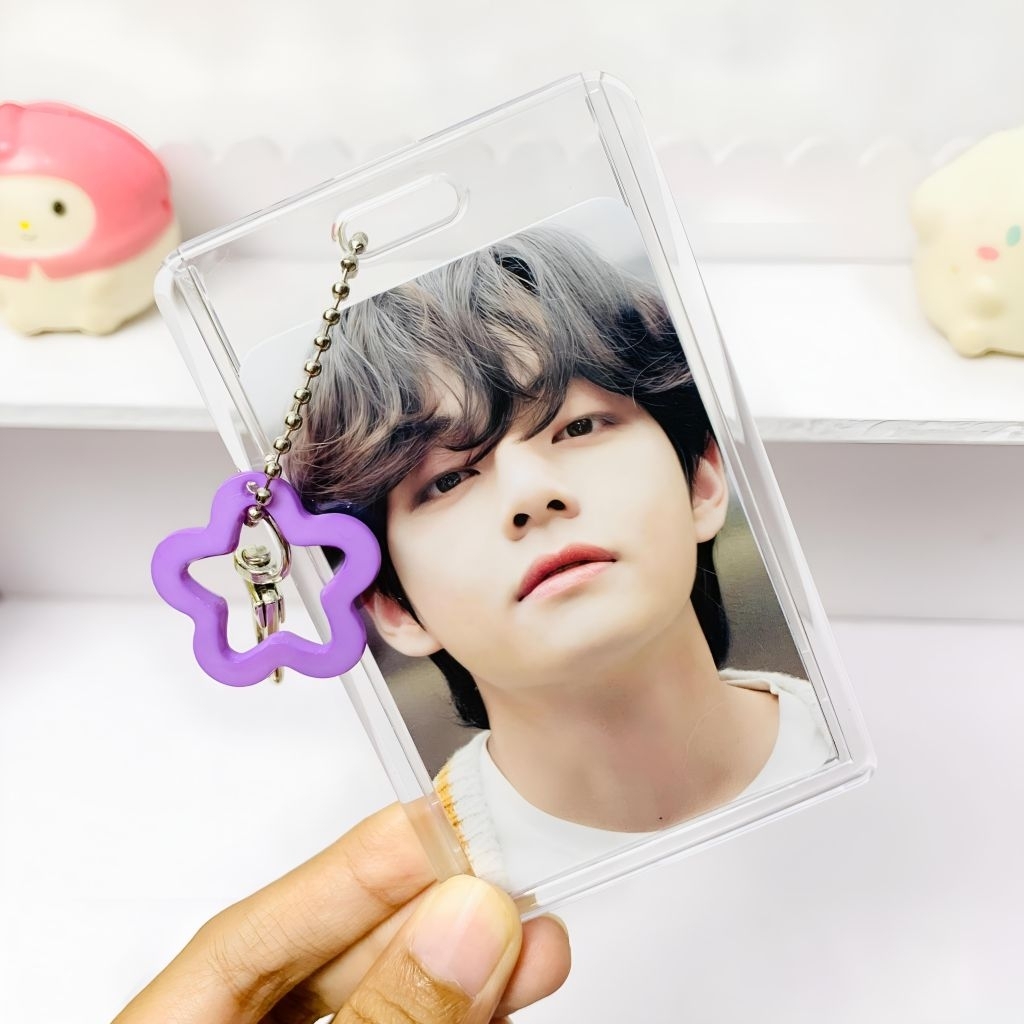 BAG CHARM TAEHYUNG BTS card holder akrilik sliding + gantungan