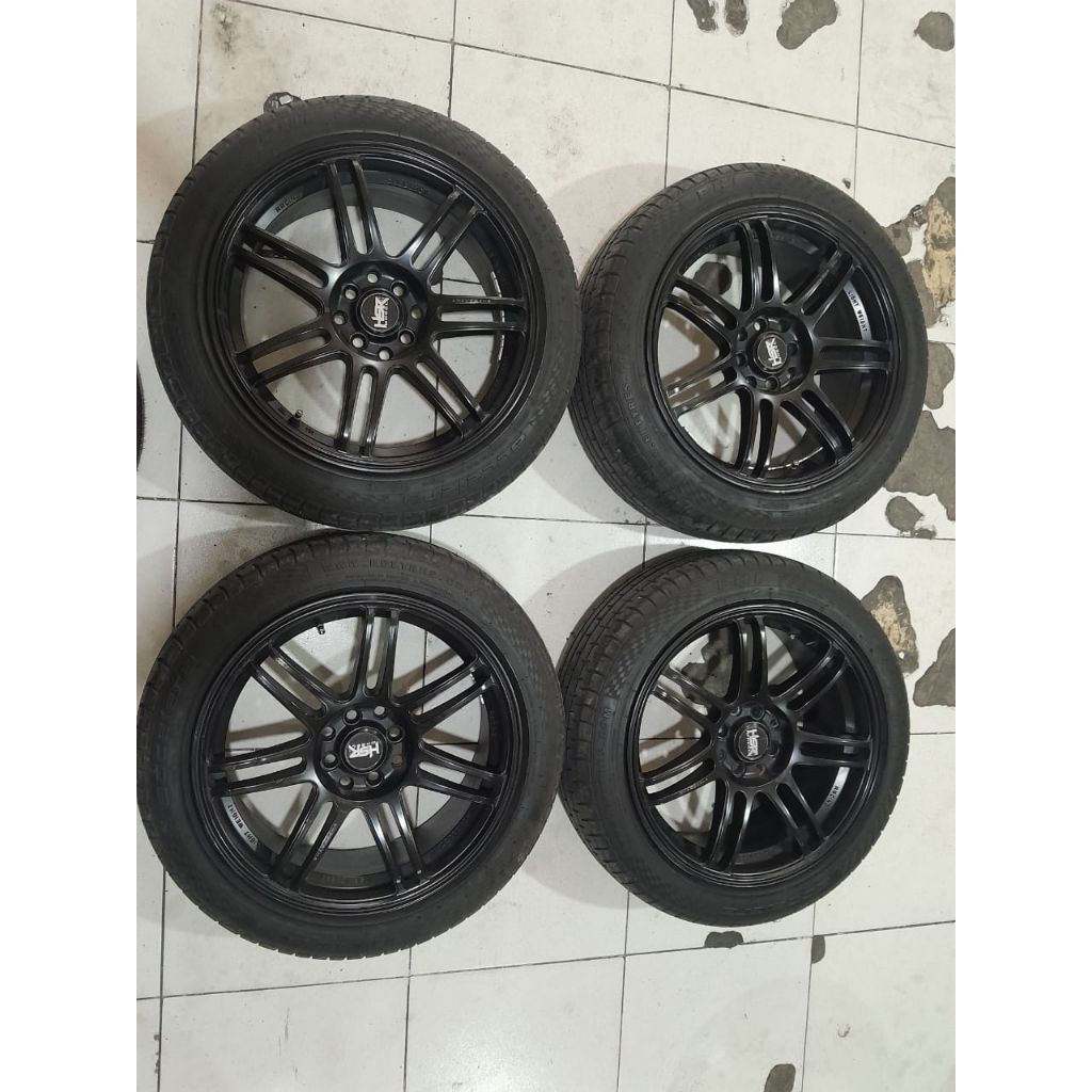 VELG MOBIL BEKAS RACING HSR BOON R17 4X100 4X114+BAN 205 50 RING 17 COCOK BALENO YARIS MOBILIO DLL