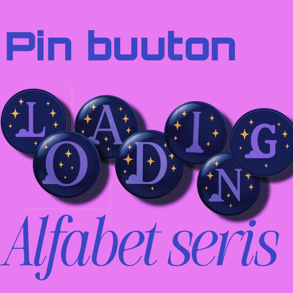 Pin inisial/Alfabet hurup lucu Pin karakter Abjad kepop Akcecoris fasion Juaranya pin