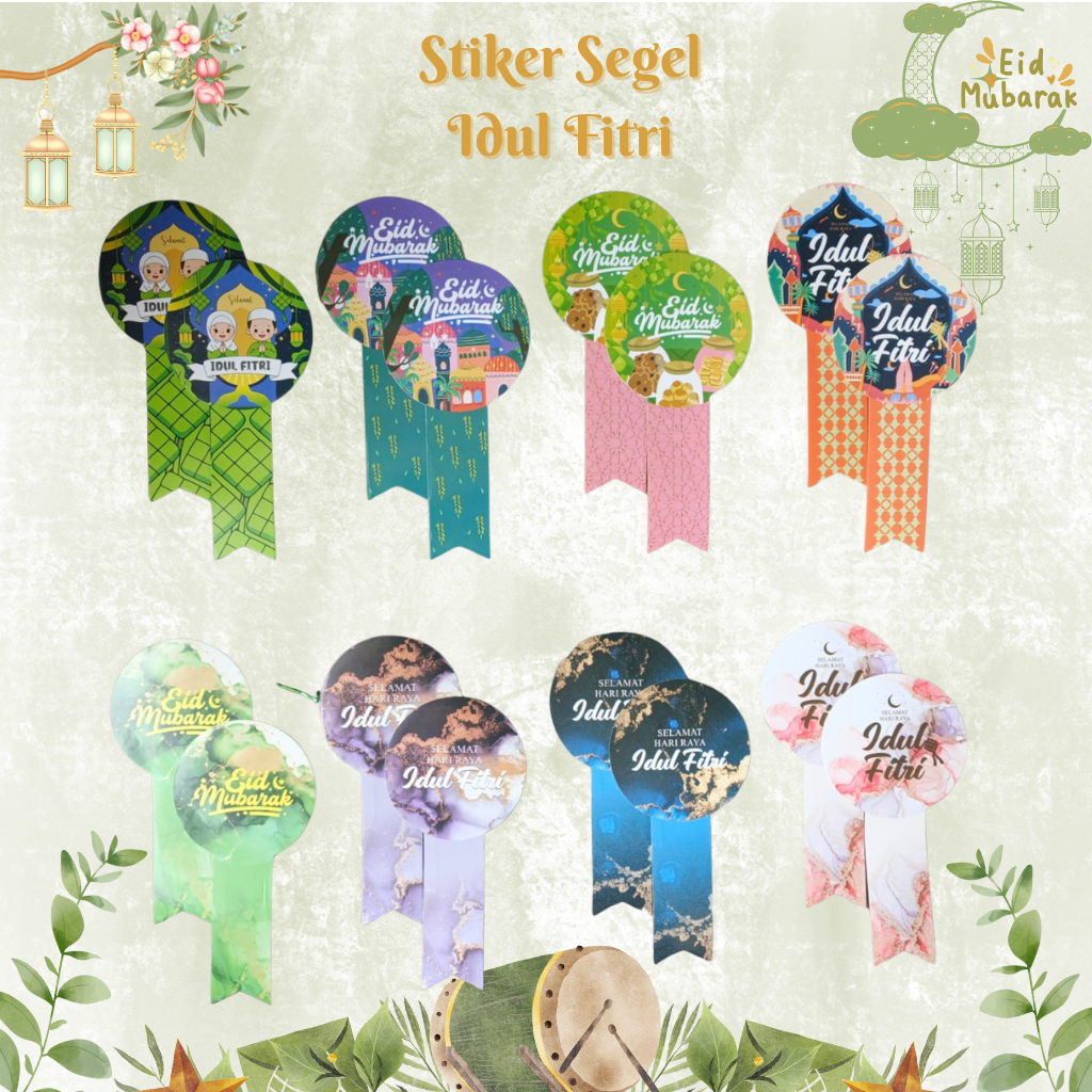 Stiker Segel Toples Idul Fitri perpcs | Stiker Segel Toples Kue Kering Lebaran | Stiker Label Ramadh