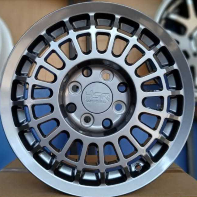VELG MOBIL R14 HSR FUTBULS WARNA GLOSSY GREY VELG RALLY R14 PROMO