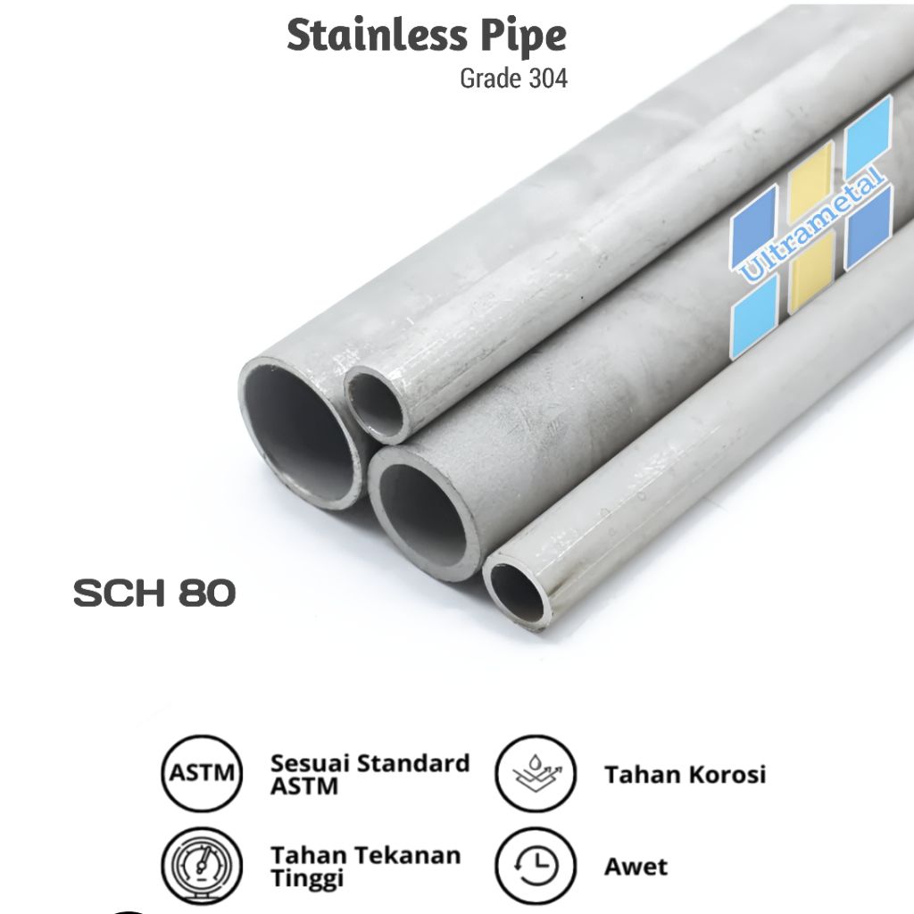 PIPA STAINLESS 304 WELDED SCH 80 8 INCH | 219MM X T 12.7MM X PER 1CM