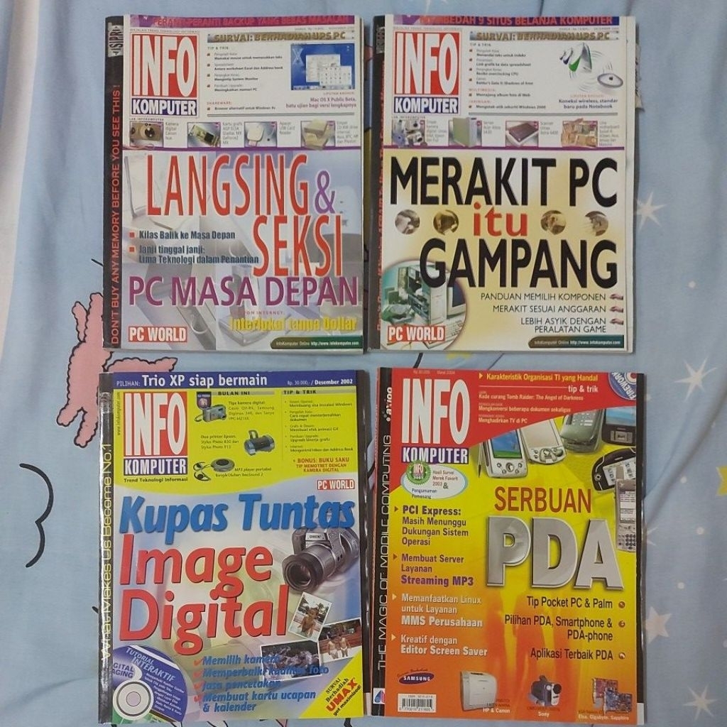 4 Majalah INFO KOMPUTER 2000 2002 2004 Original  Preloved