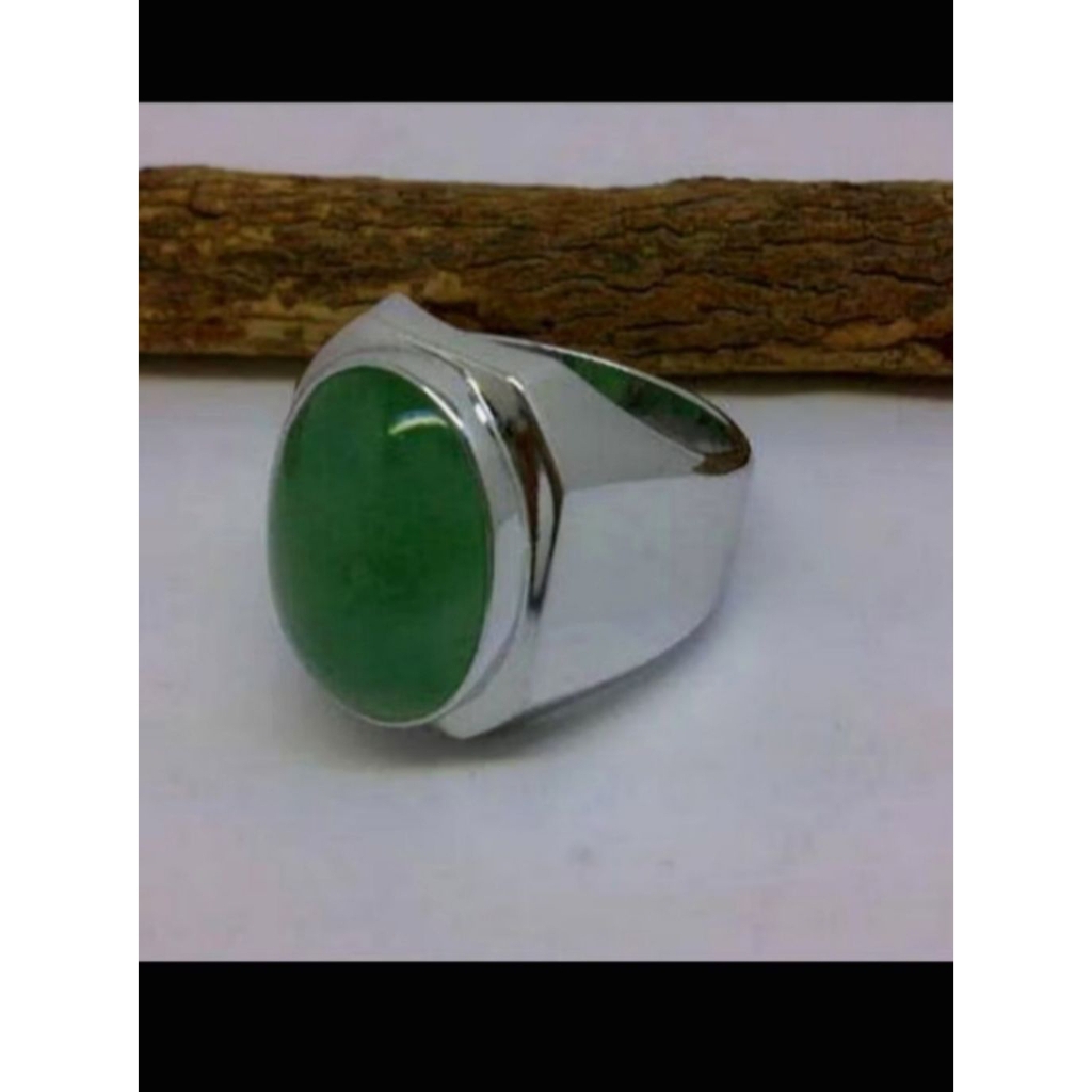 Cincin perak pria HANDMADE model segi delapan polos (asli perak)