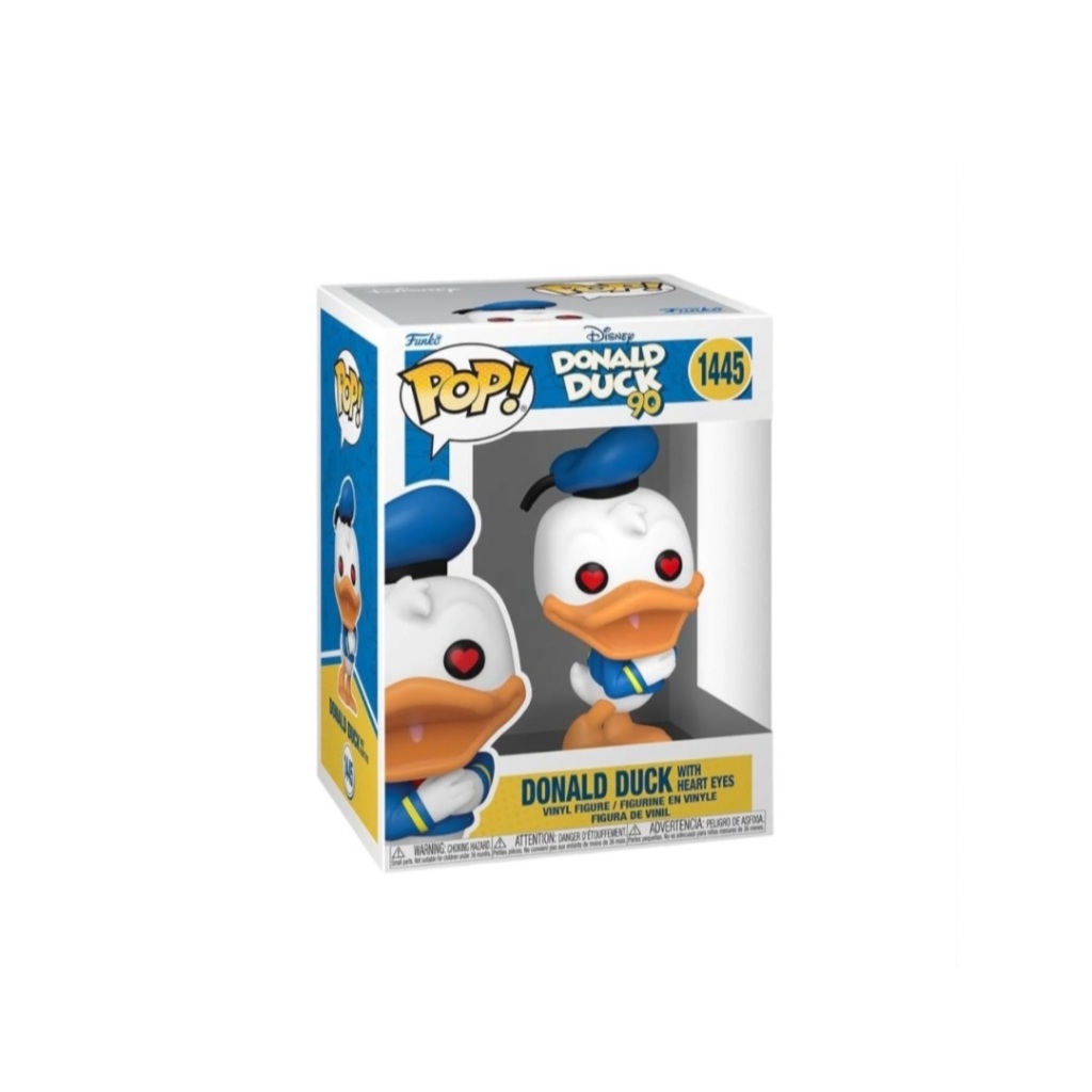 Funko Pop Disney: Donald Duck 90th Anniversary Donald Duck With Heart Eyes #1445 - Mainan Koleksi Fi