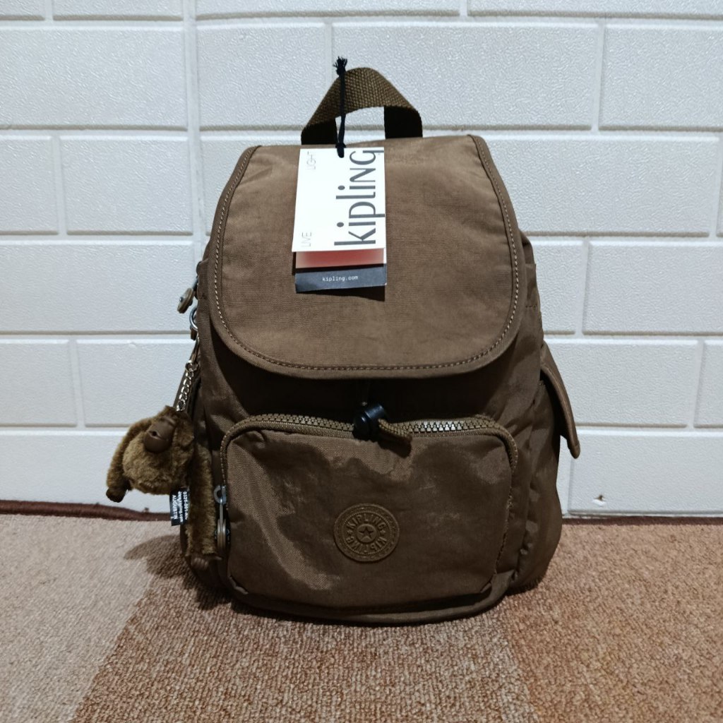 Tas Kipling City Pack Mini Backpack Original Dry Laurel Ransel Kecil Wanita Daily Bag Campus