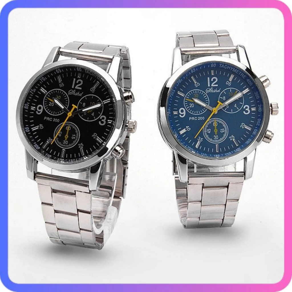 Jam Tangan Pria dan Wanita Sport Chrono Jam Tangan Stainless Steel Jam Tangan Pria