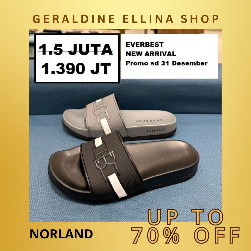 Sandal slide Everbest men sale 100% riginal seri NORLAND