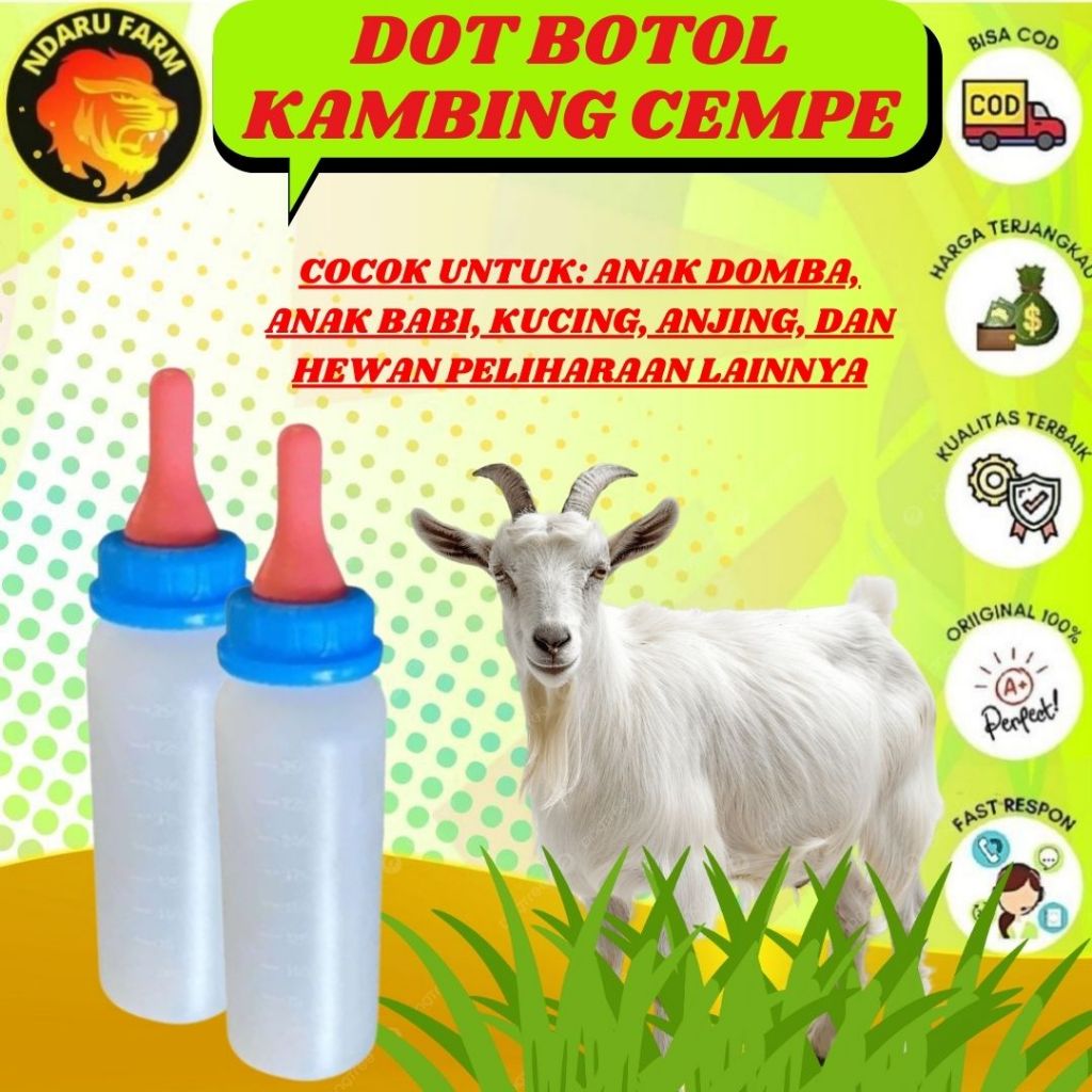 DOT CEMPE BOTOL DOT KAMBING PUTIH BIRU BOTOL SUSU KAMBING BOTOL SUSU LENGKAP DENGAN DOT