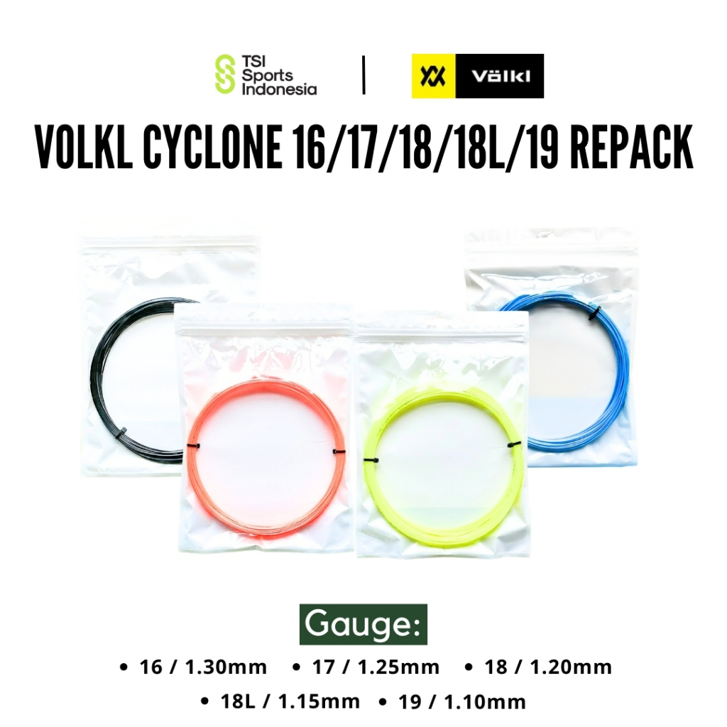 Senar Raket Tenis Volkl Cyclone 16/17/18/18L/19 String Original Repack