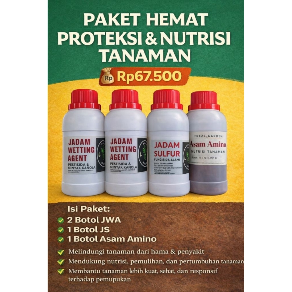 PAKET HEMAT 2 BOTOL JWA 1 BOTOL JS DAN 1 BOTOL ASAM AMINO