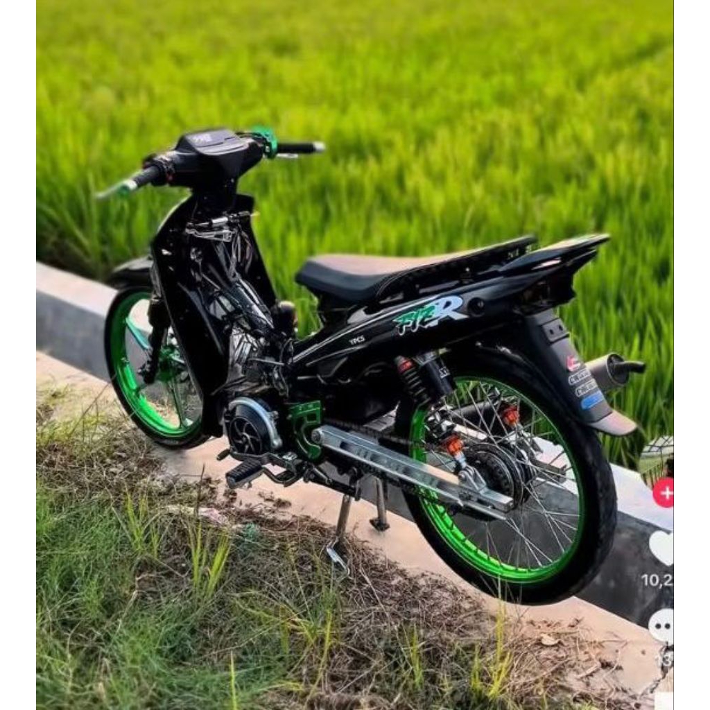 STRIPING MOTOR FIZR 1998-1998 HITAM HIJAU