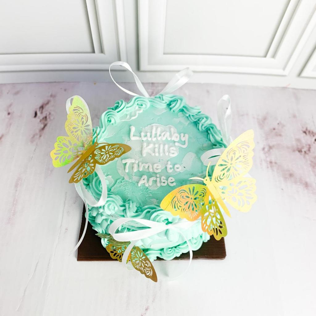 Kue Ulang Tahun/Birthday Cake/Kue Ultah Tema Butterfly Mini Cake/Ribon Mini Cake