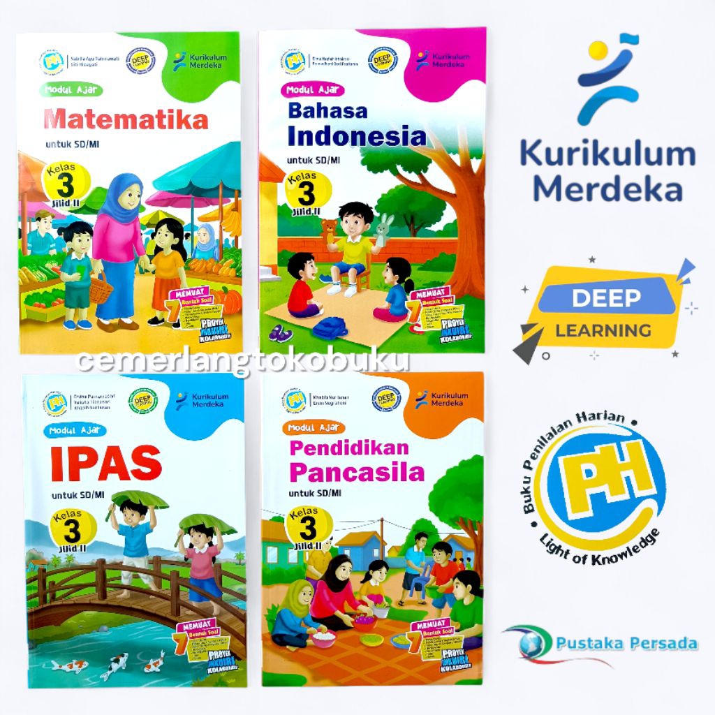 LKS PH Pustaka Persada Kelas 3 SD Kurikulum Merdeka Deep Learning Semester 1 dan 2