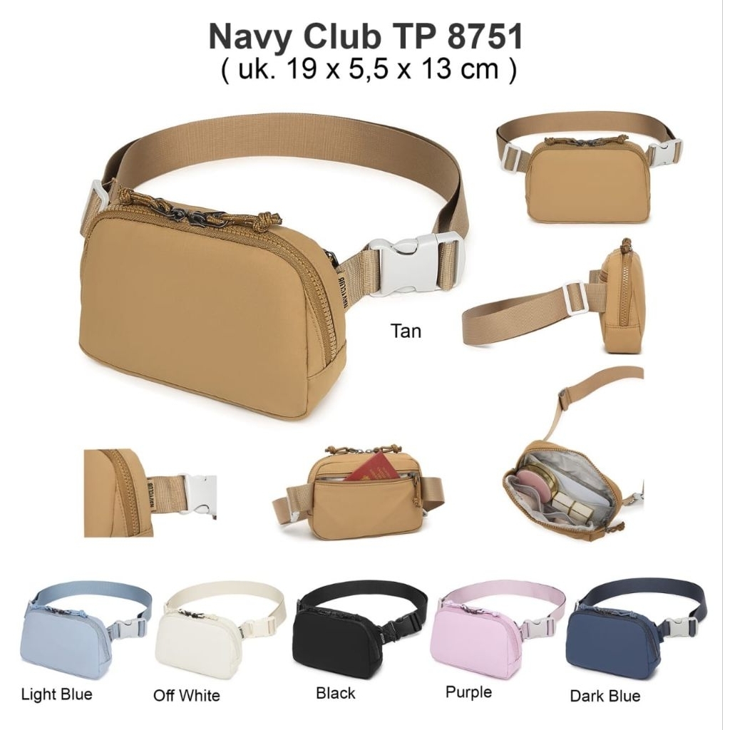 tas pinggang/selempang navy club
