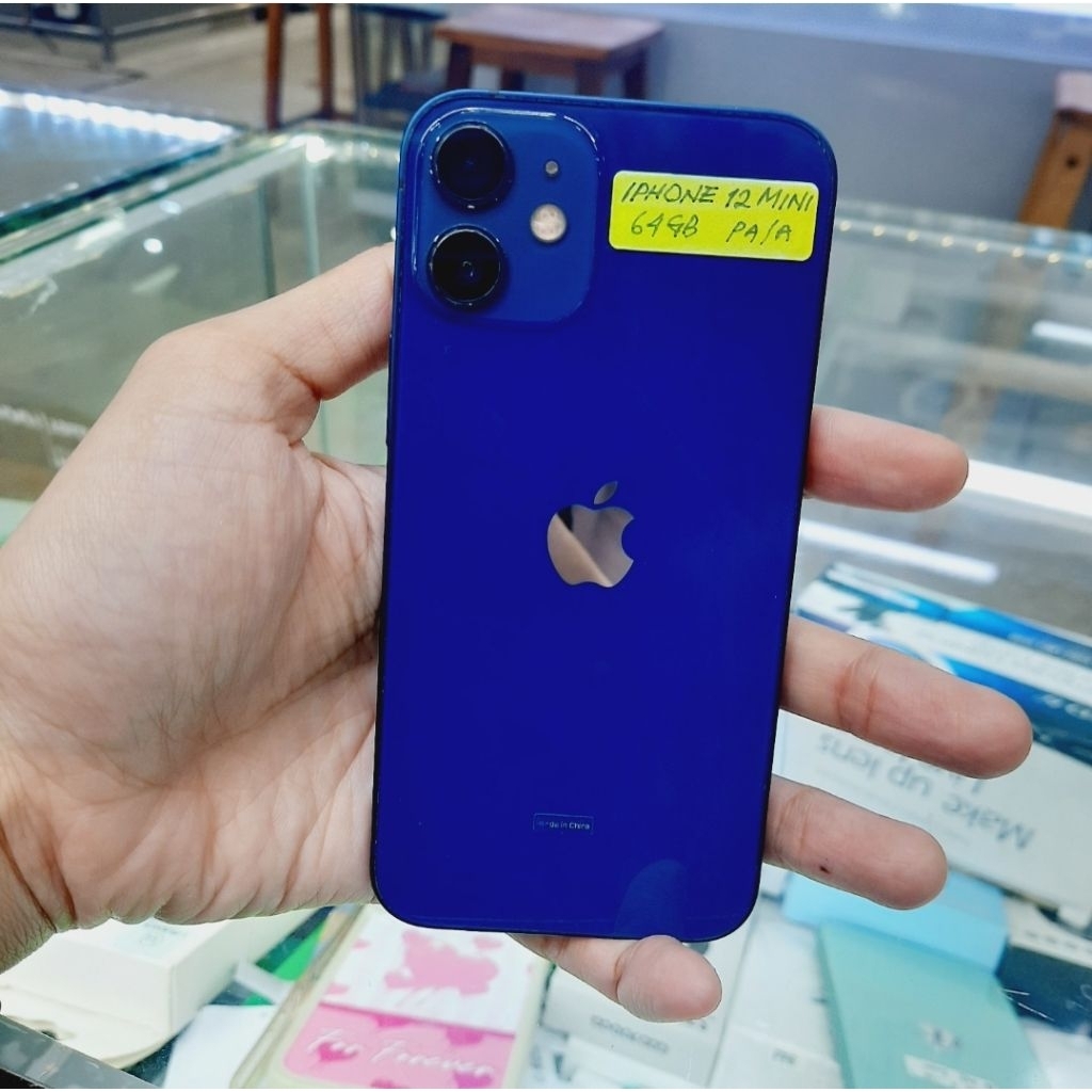 Iphone 12 Mini 64 GB - Blue - Bekas Garansi Resmi i Box - Second